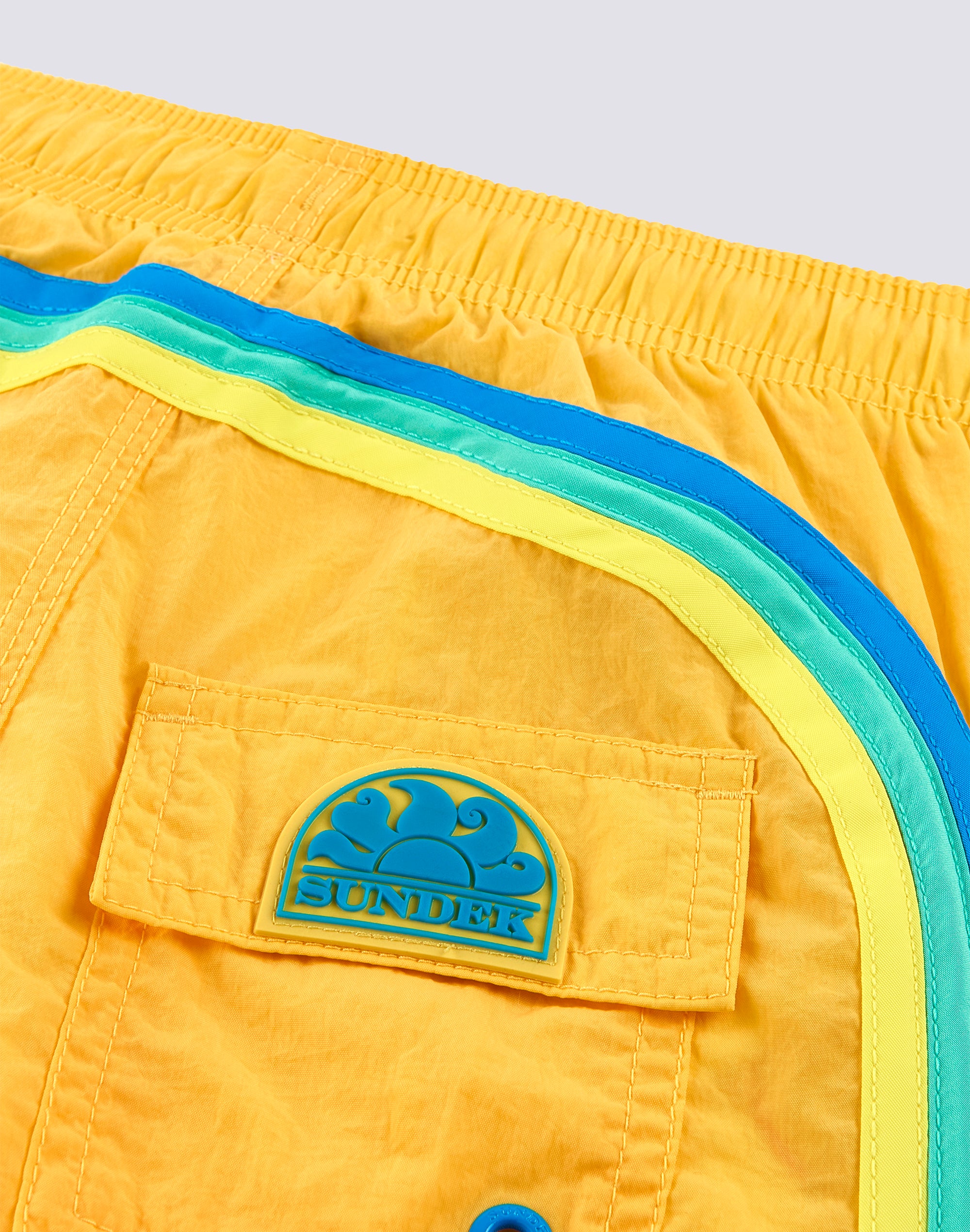 CRINKLED SHORT ELASTIC WAIST SWIMSUIT - Image 3