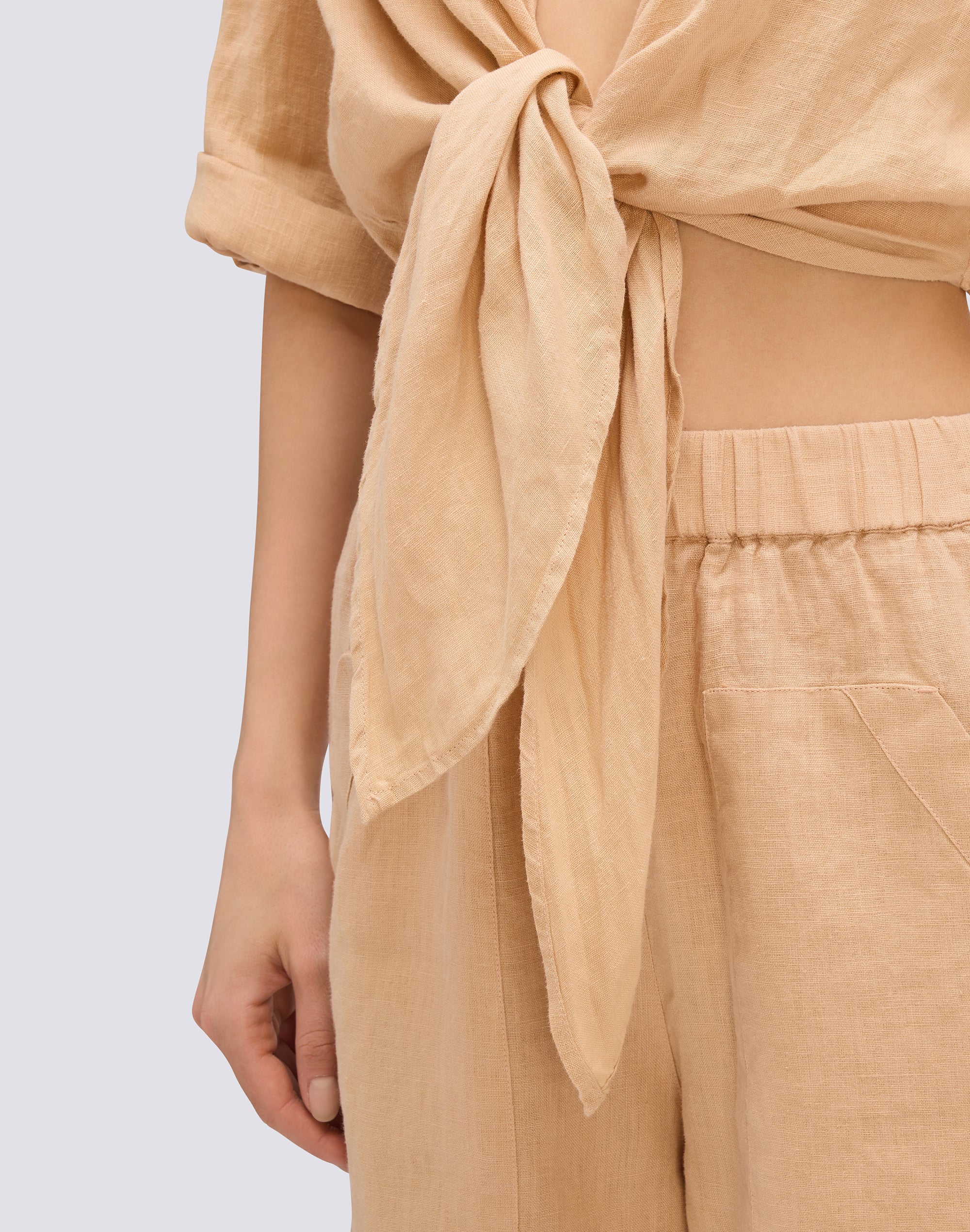 CROPPED LINEN SHIRT - Image 4