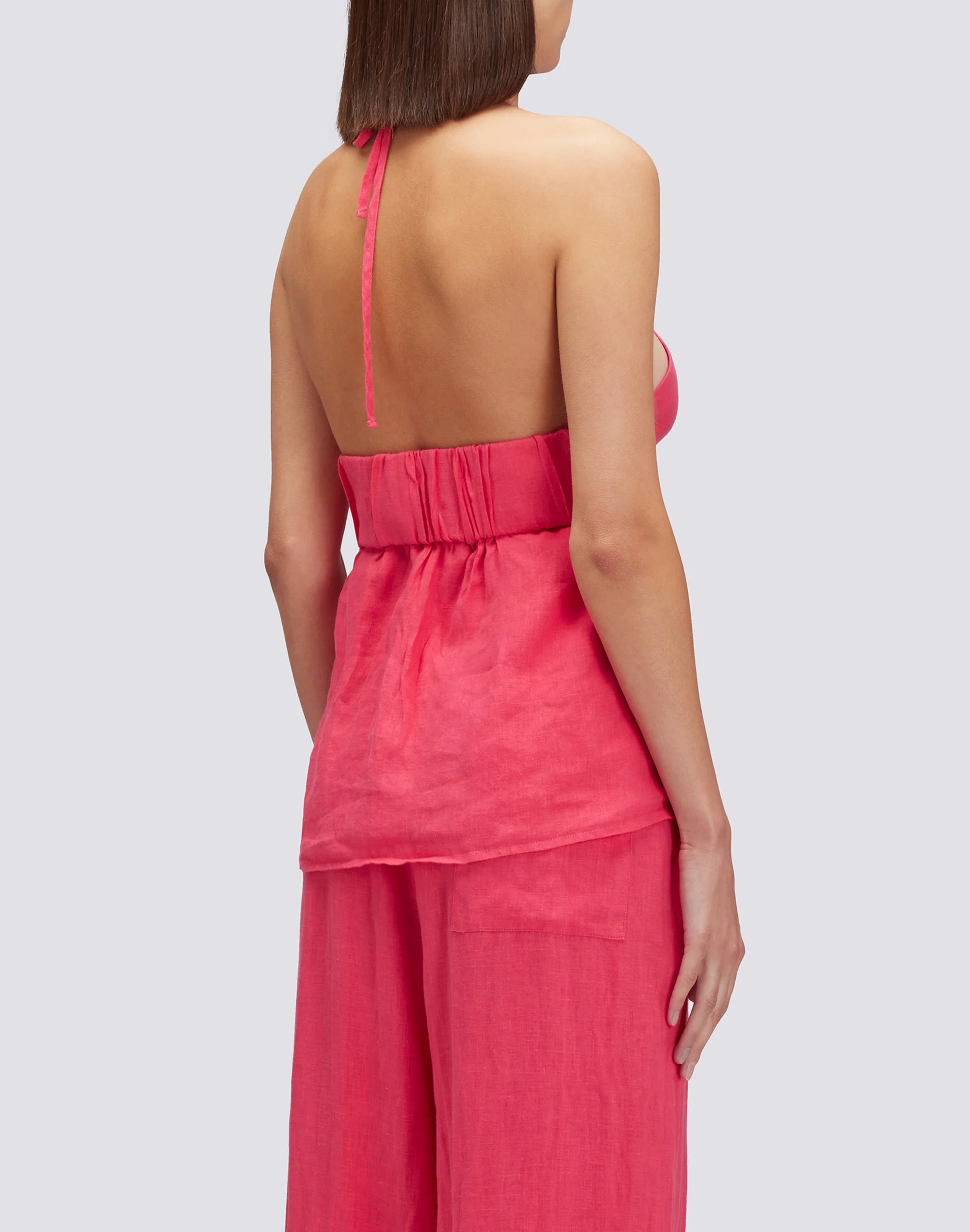 GARMENT-DYED LINEN SLEEVELESS TOP - Image 3