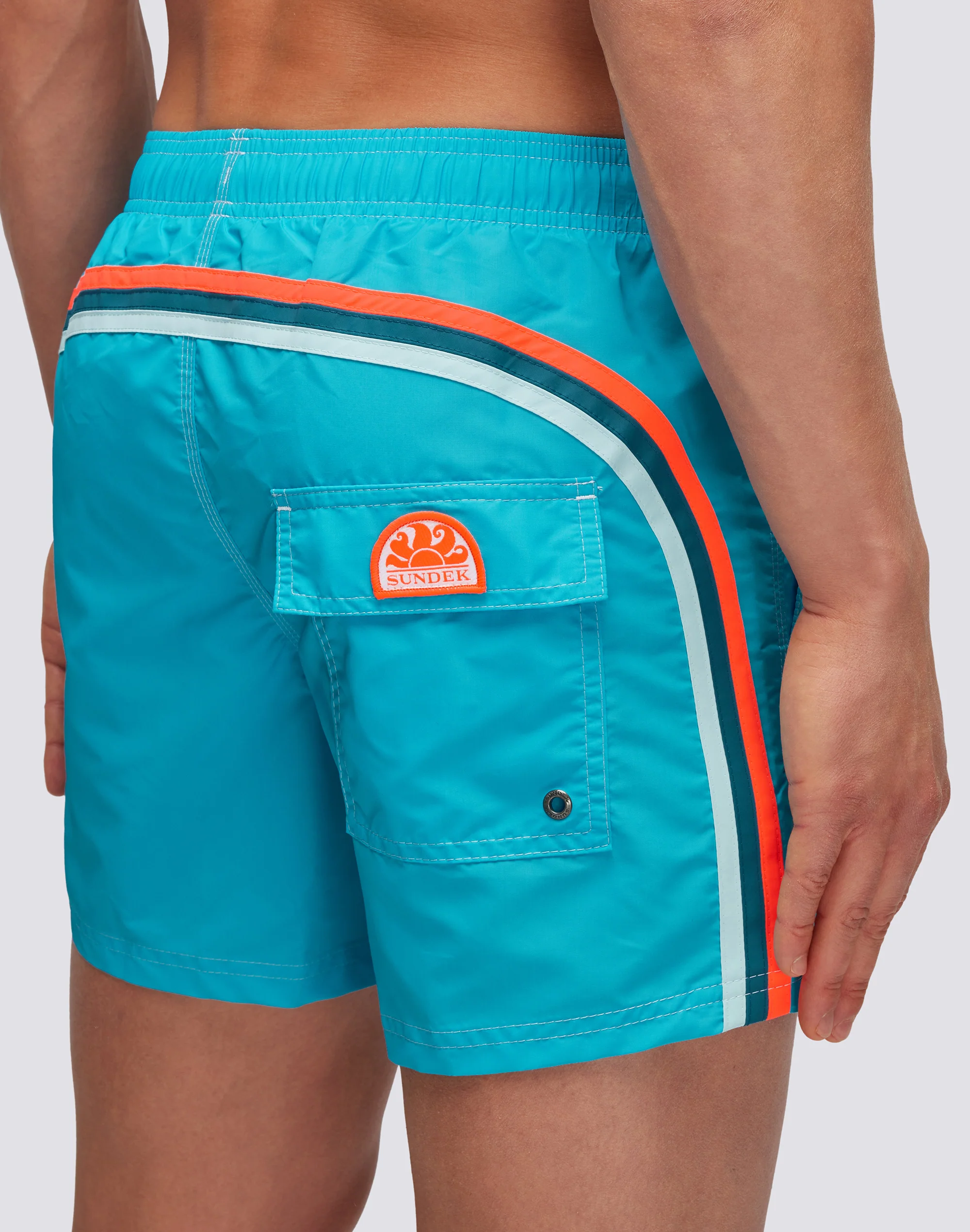 ICONIC TAFFETA SHORT SWIMSHORTS WITH ELASTIC WAIST  - Image 3